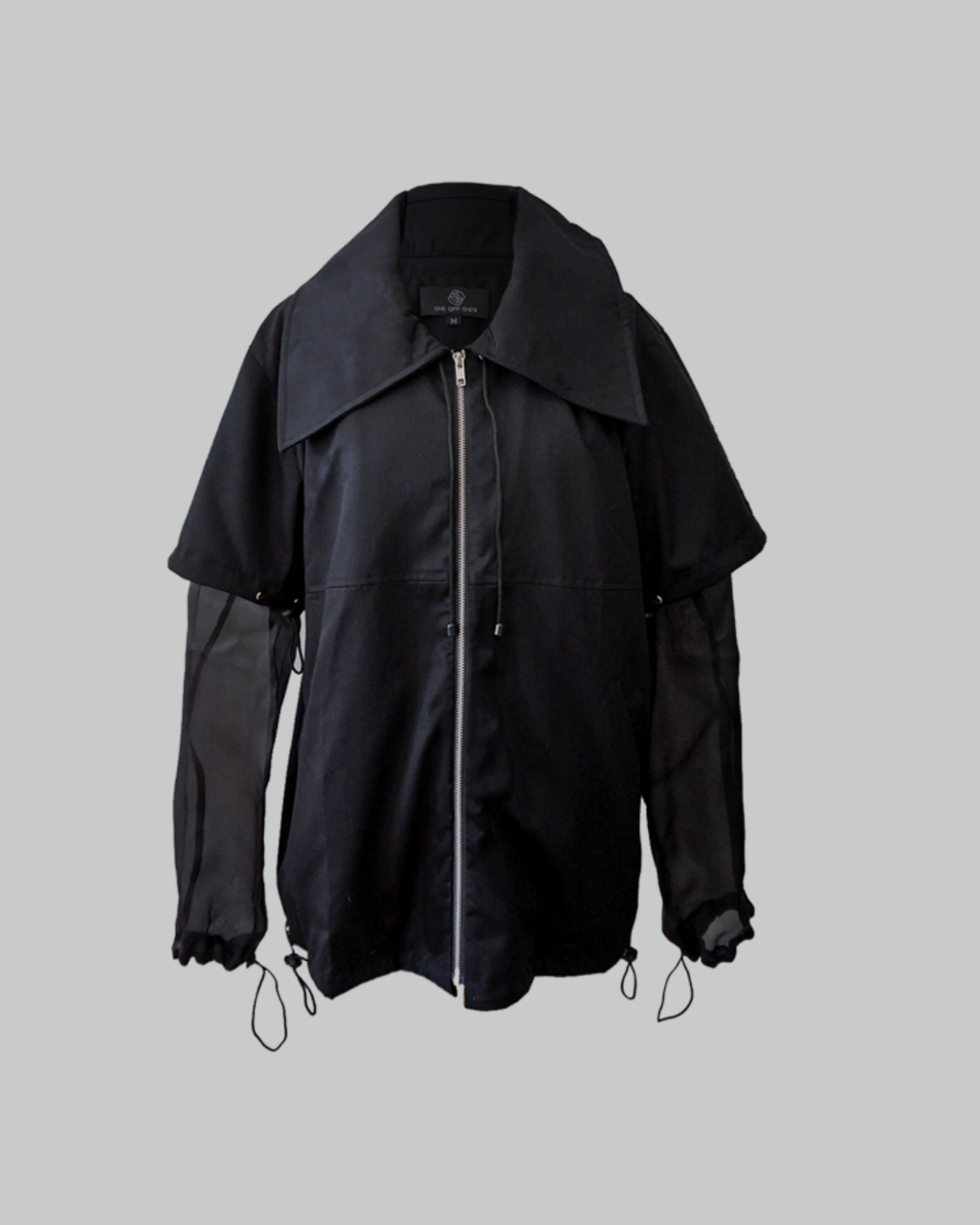 SS22 Black Drill Organza Jacket 511
