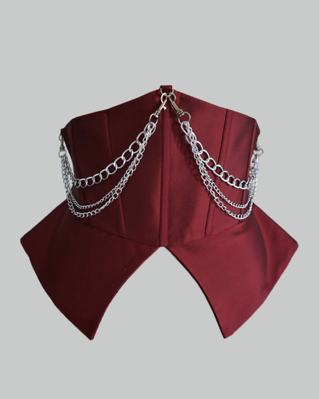 SS23 Burgundy Peplum Corset 405