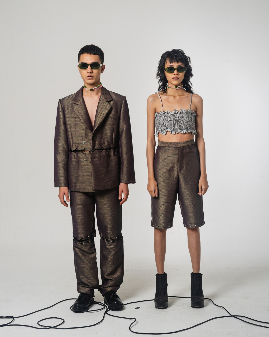SS22 Green Striped Trousers 513