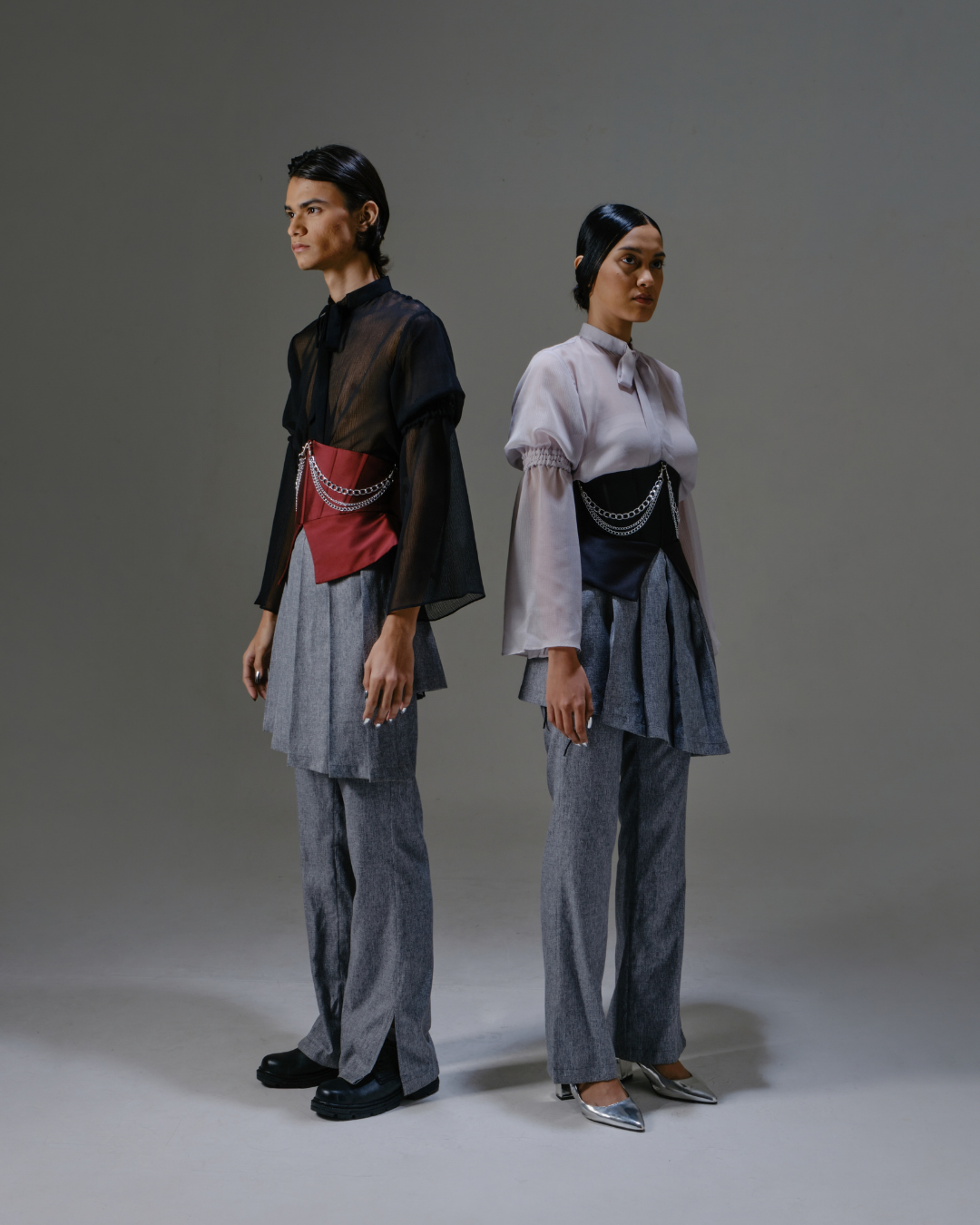 SS23 Burgundy Peplum Corset 405