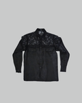 SS22 Black Brocade Organza Shirt 511