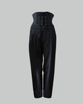 SS22 Black Cotton Trousers 201