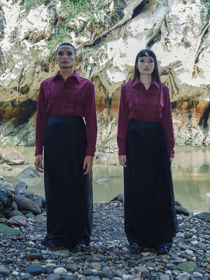 FW22 Draped Black Skirt 301