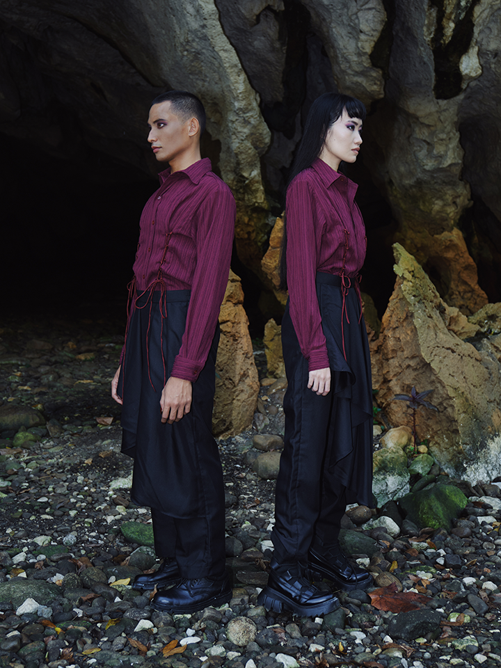 FW22 Draped Black Trouser 201